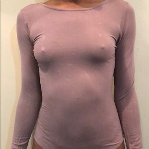 Mauve body suit